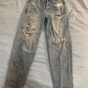 American Eagle Outfitters Blue Boyfriend Jeans Distressed